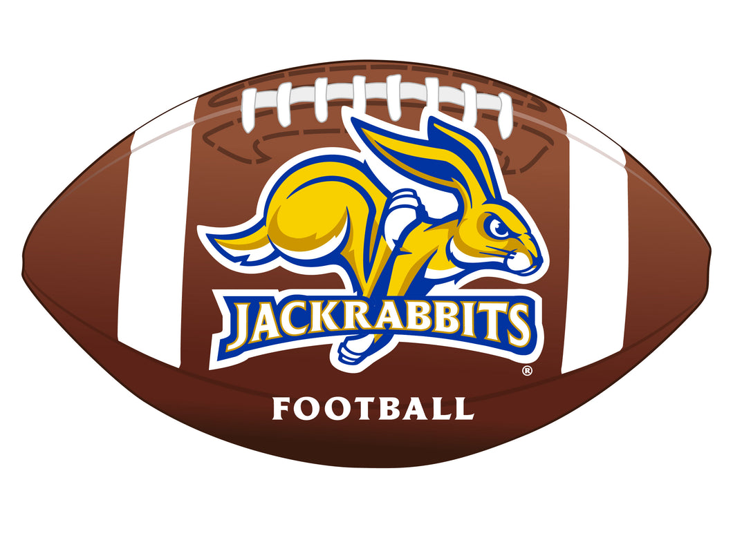 South Dakota State Jackrabbits 4-Inch Round Football NCAA Gridiron Glory Vinyl Decal Sticker
