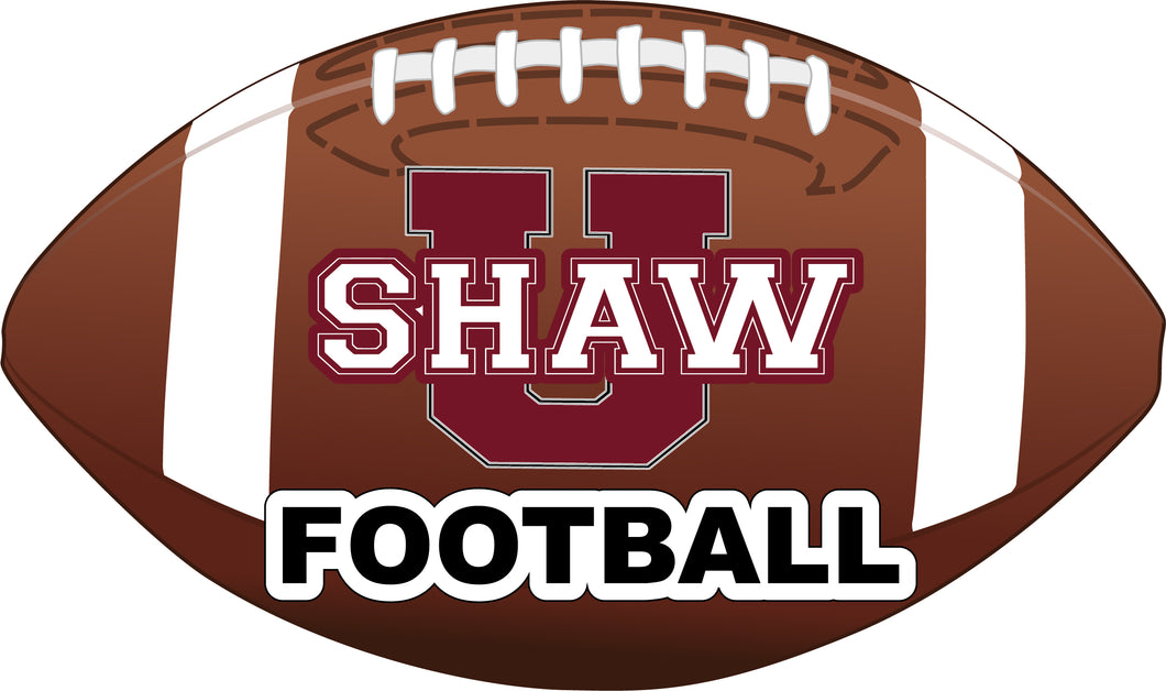 Shaw University Bears 4-Inch Round Football NCAA Gridiron Glory Vinyl Decal Sticker