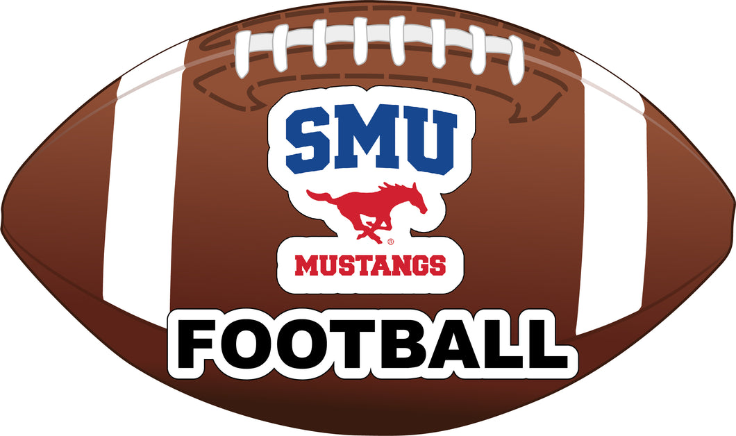 Southern Methodist University 4-Inch Round Football NCAA Gridiron Glory Vinyl Decal Sticker