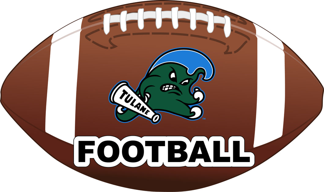 Tulane University Green Wave 4-Inch Round Football NCAA Gridiron Glory Vinyl Decal Sticker