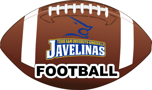 Texas A&M Kingsville Javelinas 4-Inch Round Football NCAA Gridiron Glory Vinyl Decal Sticker