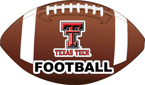 Texas Tech Red Raiders 4-Inch Round Football NCAA Gridiron Glory Vinyl Decal Sticker