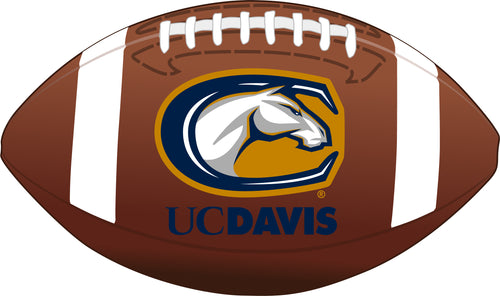 UC Davis Aggies 4-Inch Round Football NCAA Gridiron Glory Vinyl Decal Sticker