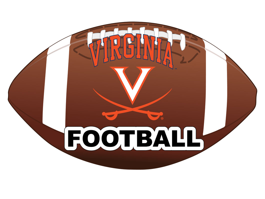 Virginia Cavaliers 4-Inch Round Football NCAA Gridiron Glory Vinyl Decal Sticker