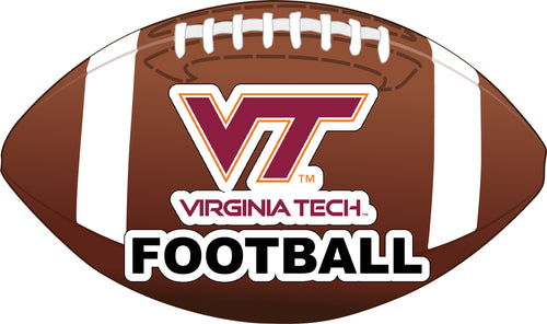 Virginia Tech Hokies 4-Inch Round Football NCAA Gridiron Glory Vinyl Decal Sticker