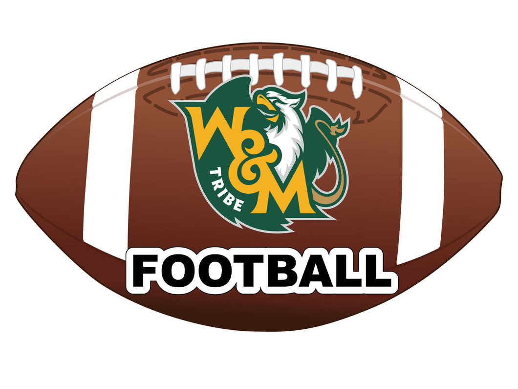 William and Mary 4-Inch Round Football NCAA Gridiron Glory Vinyl Decal Sticker