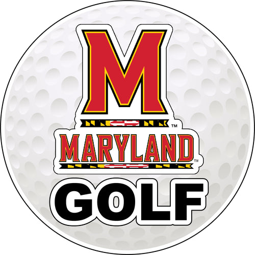 Maryland Terrapins 4-Inch Round Golf NCAA Fairway Fervor Vinyl Decal Sticker