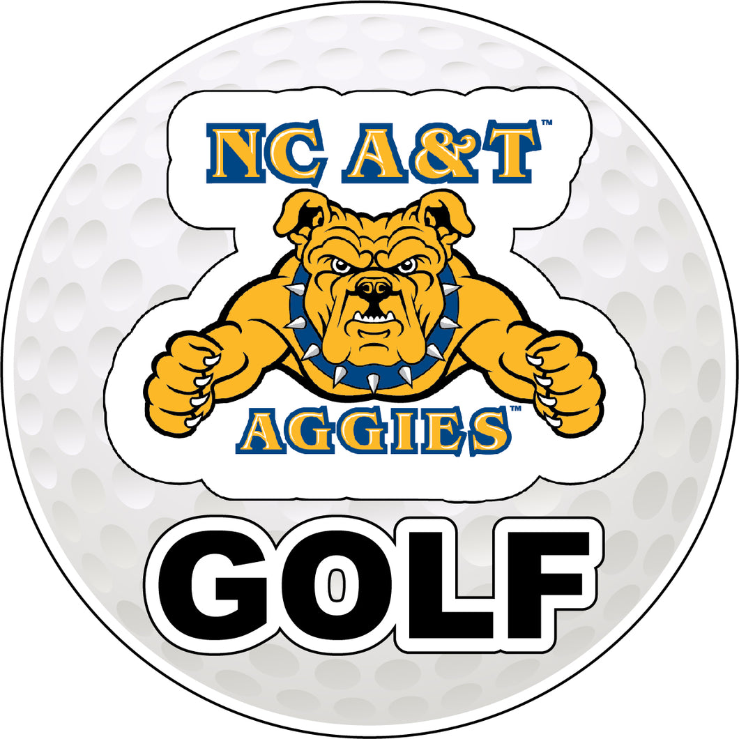 North Carolina A&T State Aggies 4-Inch Round Golf NCAA Fairway Fervor Vinyl Decal Sticker