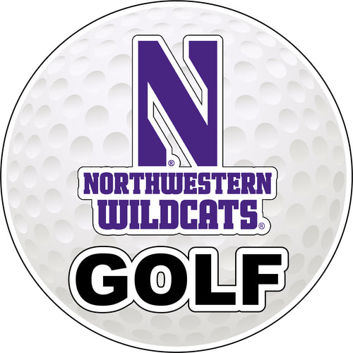 Northwestern University Wildcats 4-Inch Round Golf NCAA Fairway Fervor Vinyl Decal Sticker