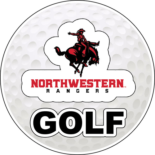 Northwestern Oklahoma State University 4-Inch Round Golf NCAA Fairway Fervor Vinyl Decal Sticker