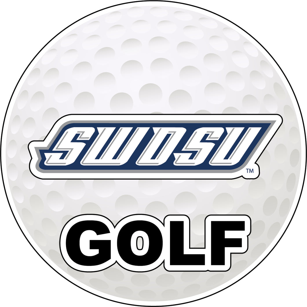 Southwestern Oklahoma State University 4-Inch Round Golf NCAA Fairway Fervor Vinyl Decal Sticker