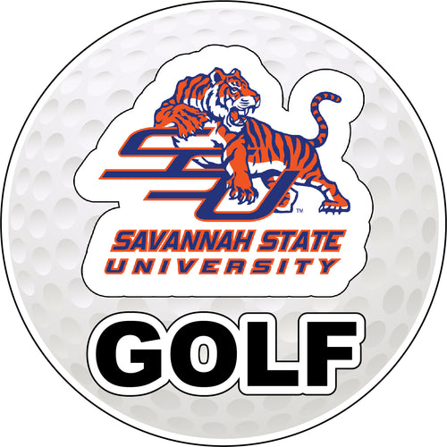 Savannah State University 4-Inch Round Golf NCAA Fairway Fervor Vinyl Decal Sticker