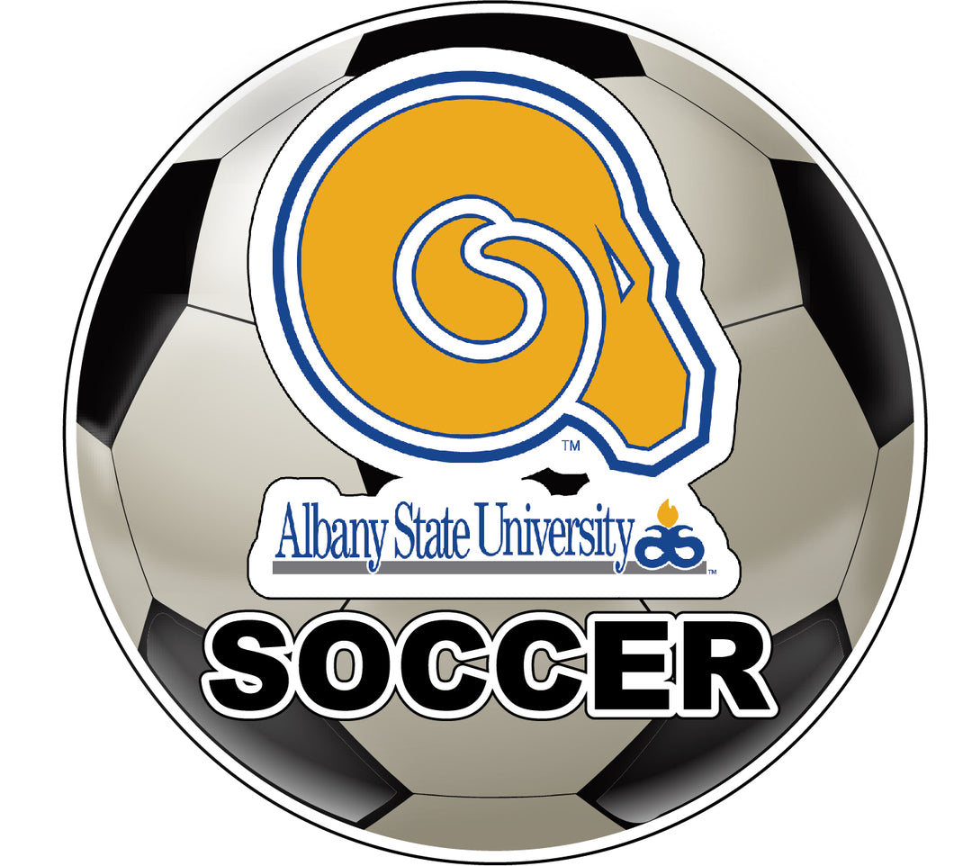 Albany State University 4-Inch Round Soccer Ball NCAA Soccer Passion Vinyl Sticker