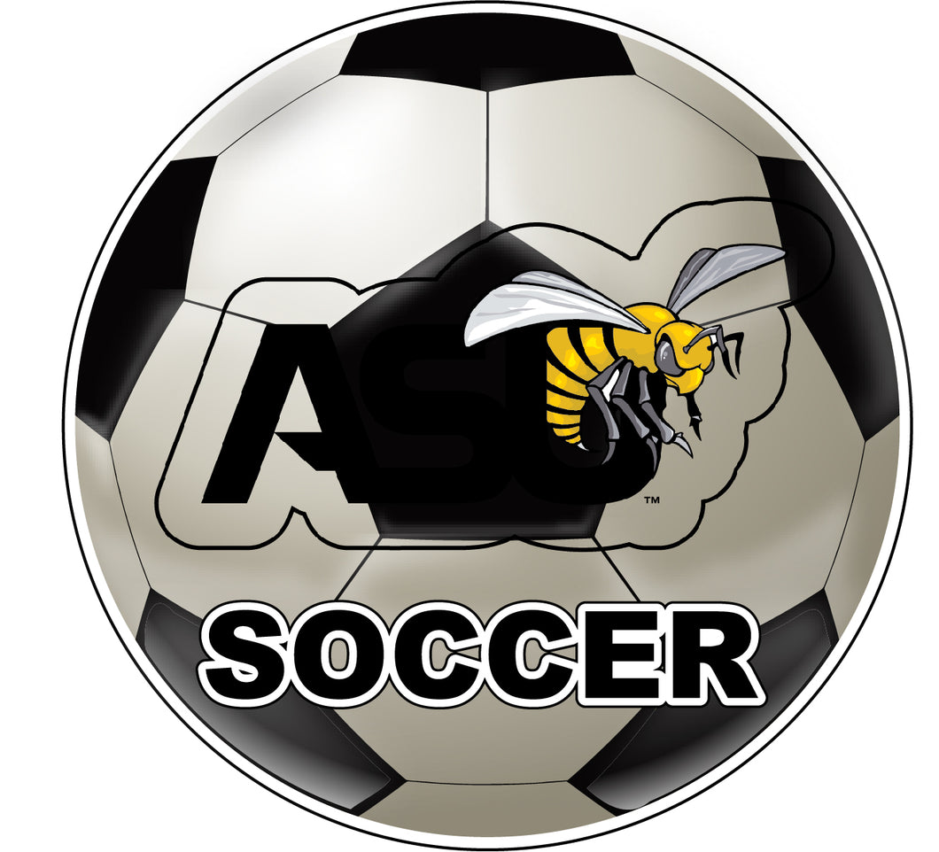 Alabama State University 4-Inch Round Soccer Ball NCAA Soccer Passion Vinyl Sticker