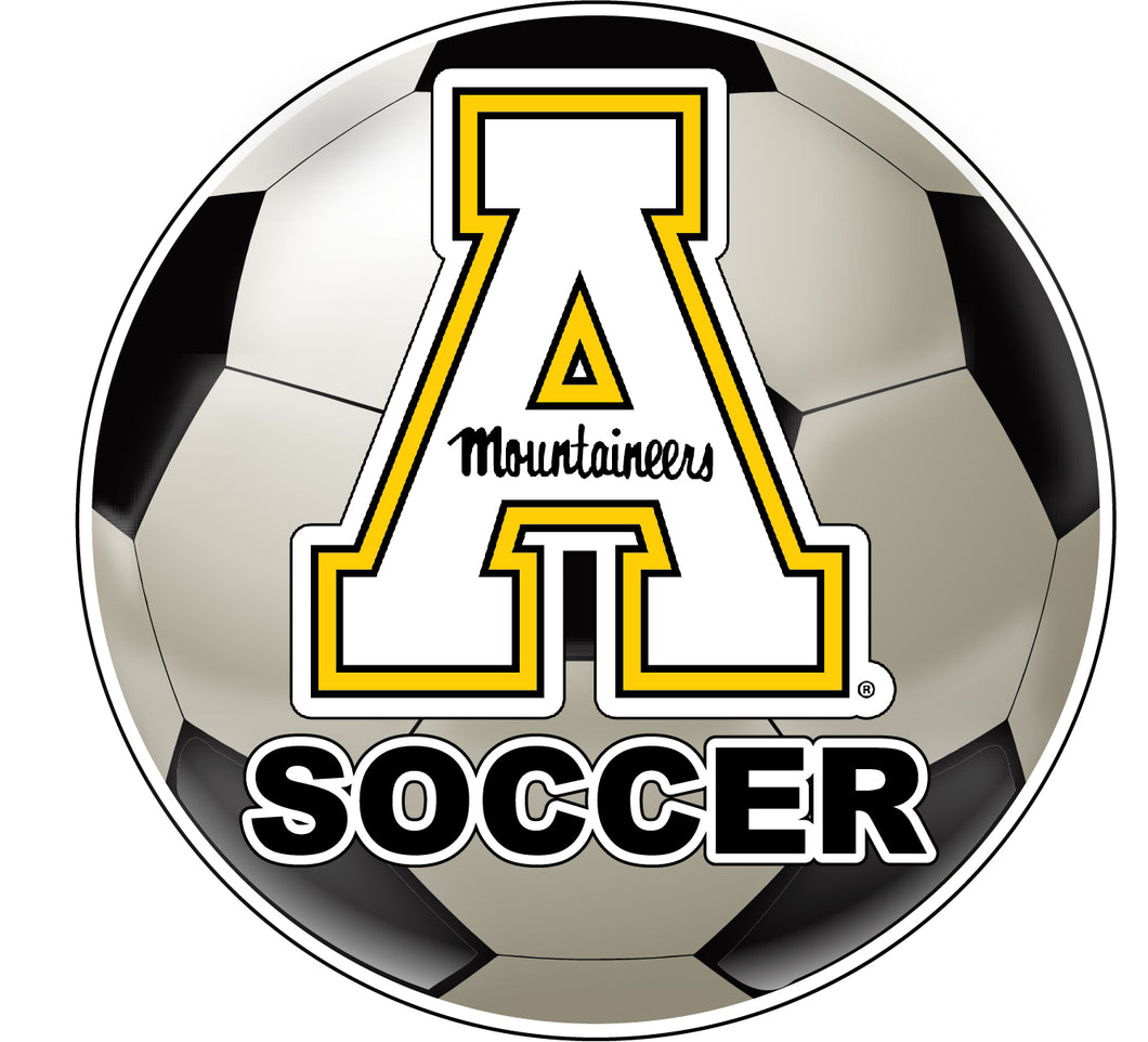 Appalachian State 4-Inch Round Soccer Ball NCAA Soccer Passion Vinyl Sticker