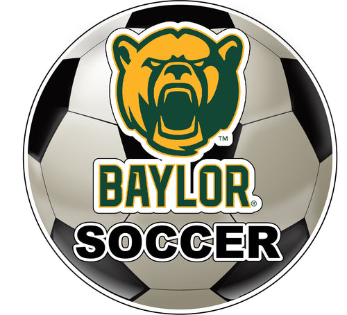 Baylor Bears 4-Inch Round Soccer Ball NCAA Soccer Passion Vinyl Sticker