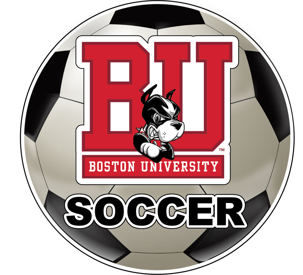 Boston Terriers 4-Inch Round Soccer Ball NCAA Soccer Passion Vinyl Sticker