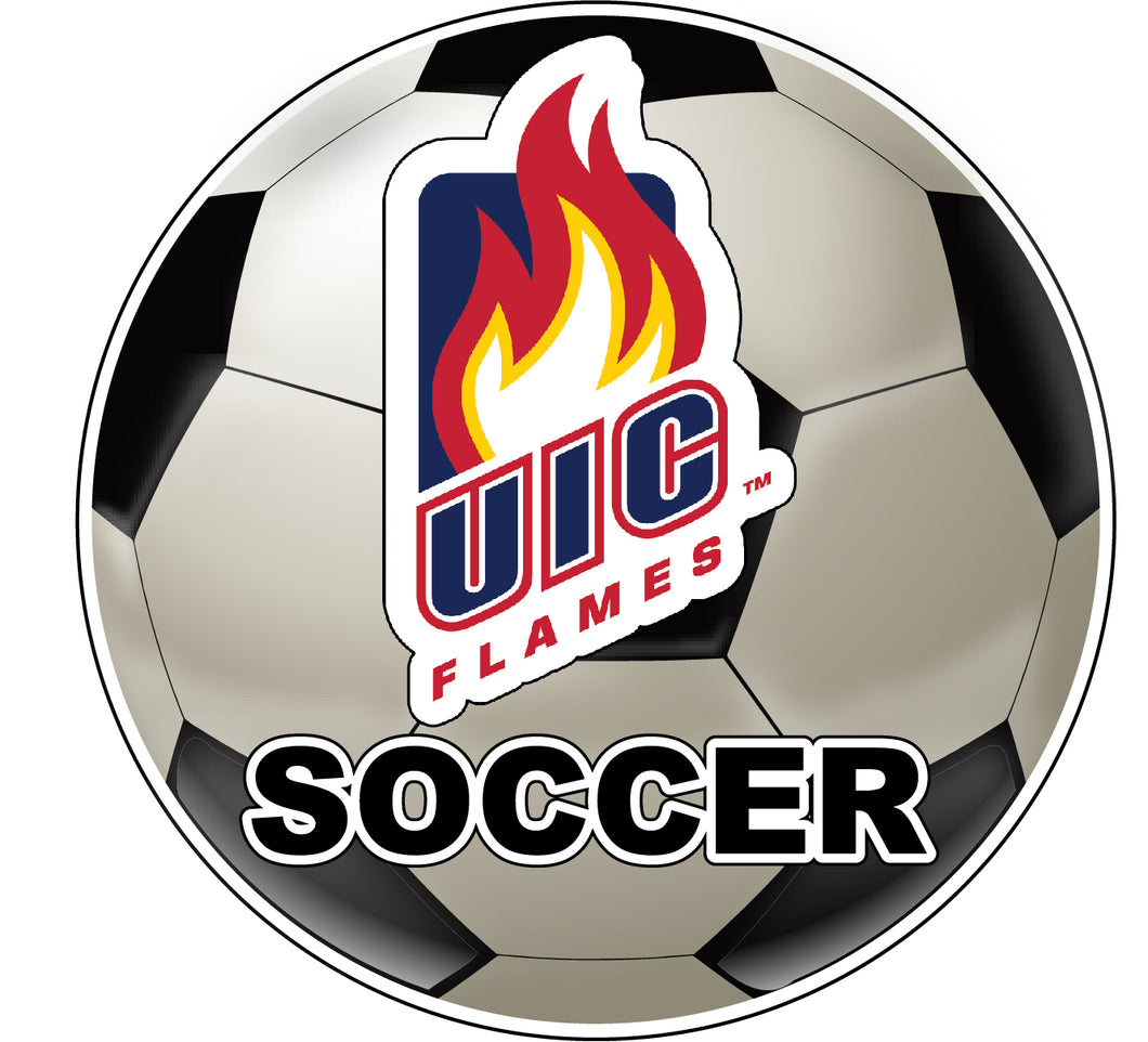 University of Illinois at Chicago 4-Inch Round Soccer Ball NCAA Soccer Passion Vinyl Sticker
