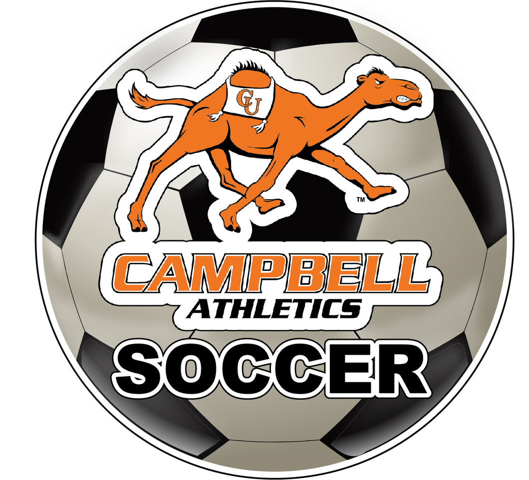 Campbell University Fighting Camels 4-Inch Round Soccer Ball NCAA Soccer Passion Vinyl Sticker