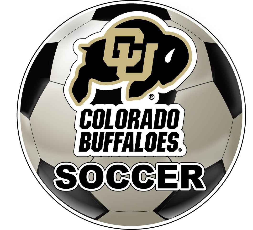 Colorado Buffaloes 4-Inch Round Soccer Ball NCAA Soccer Passion Vinyl Sticker
