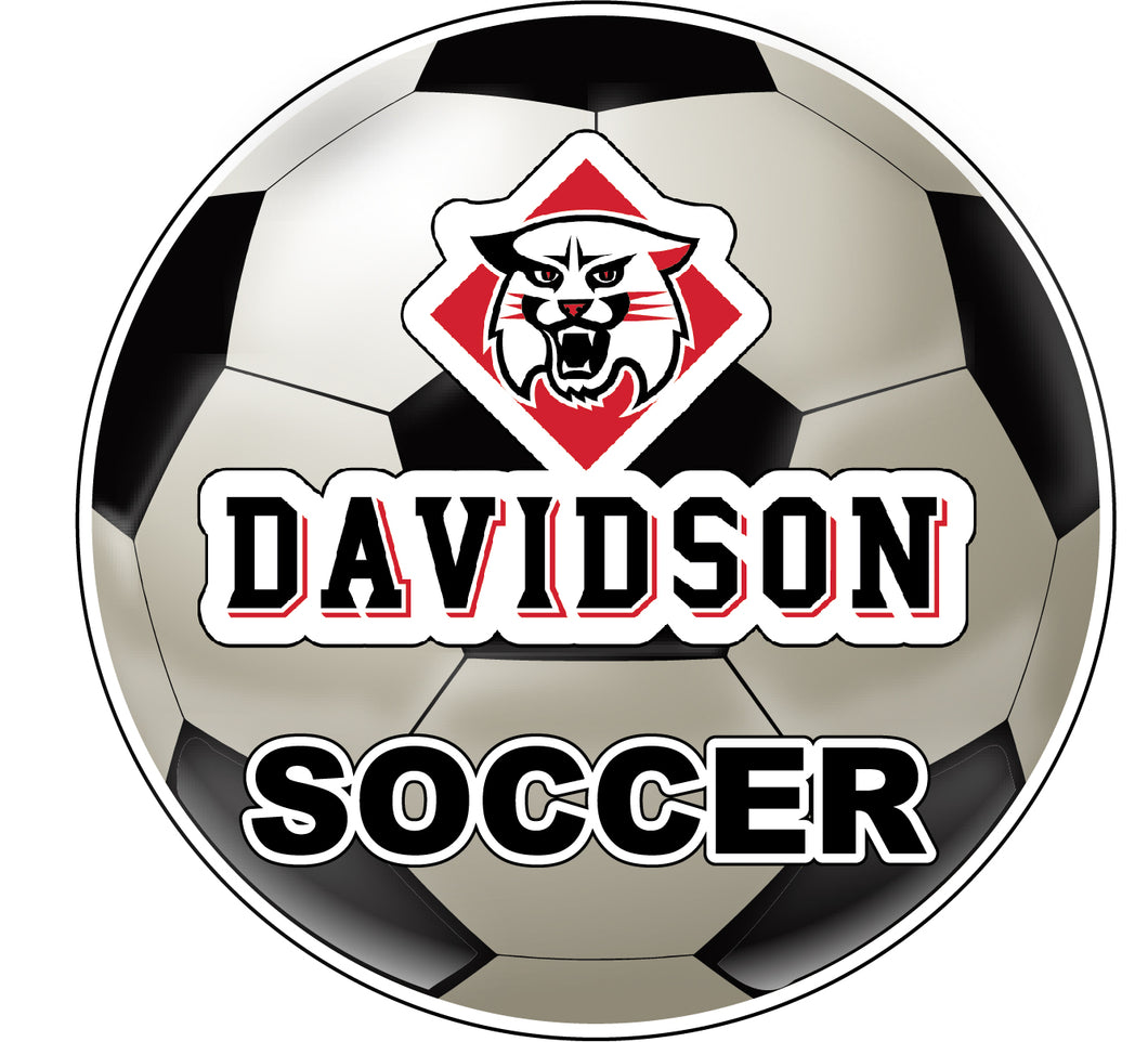 Davidson College 4-Inch Round Soccer Ball NCAA Soccer Passion Vinyl Sticker