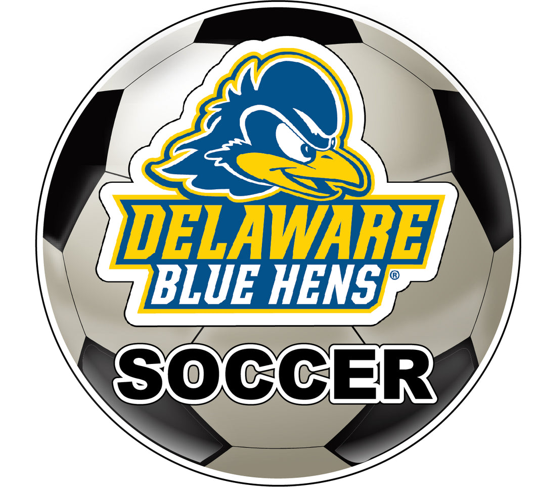 Delaware Blue Hens 4-Inch Round Soccer Ball NCAA Soccer Passion Vinyl Sticker