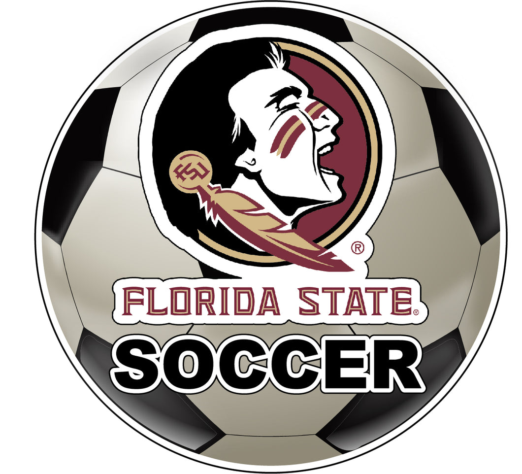 Florida State Seminoles 4-Inch Round Soccer Ball NCAA Soccer Passion Vinyl Sticker