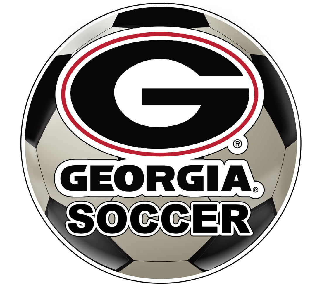 Georgia Bulldogs 4-Inch Round Soccer Ball NCAA Soccer Passion Vinyl Sticker