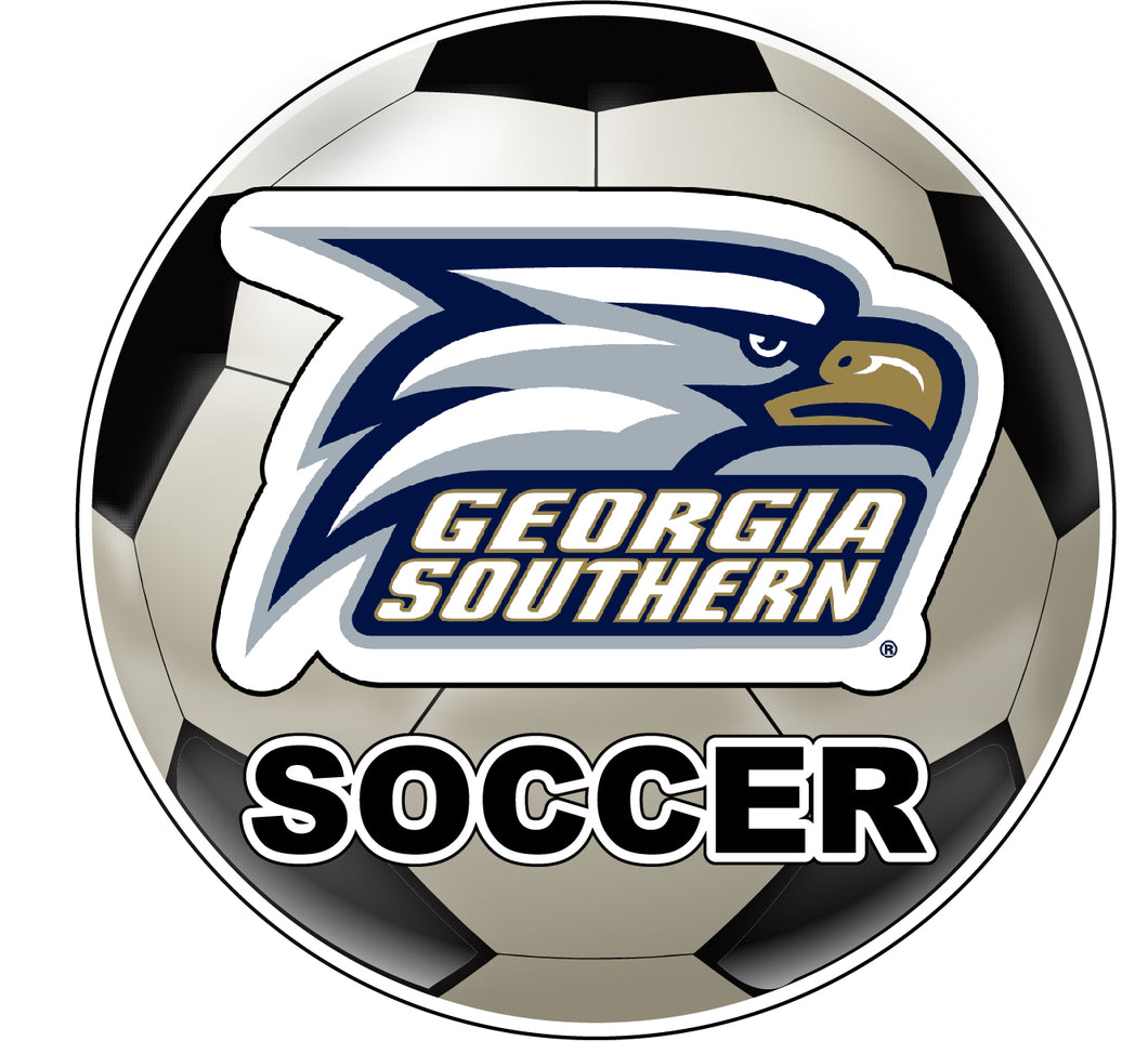 Georgia Southern Eagles 4-Inch Round Soccer Ball NCAA Soccer Passion Vinyl Sticker