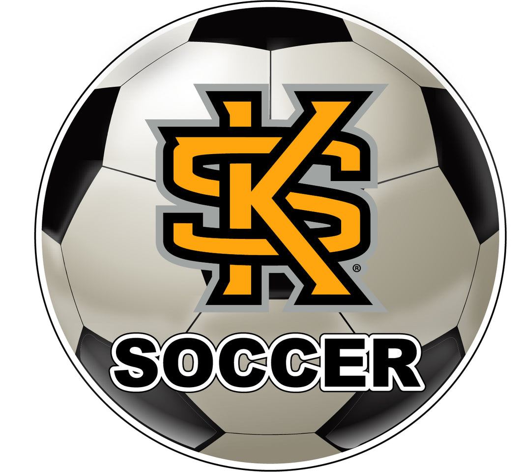 Kennesaw State University 4-Inch Round Soccer Ball NCAA Soccer Passion Vinyl Sticker