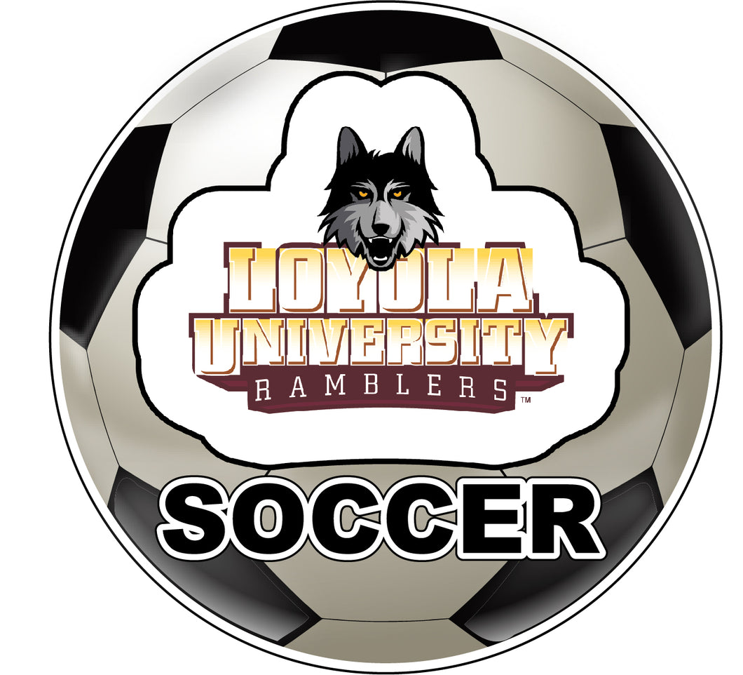 Loyola University Ramblers 4-Inch Round Soccer Ball NCAA Soccer Passion Vinyl Sticker