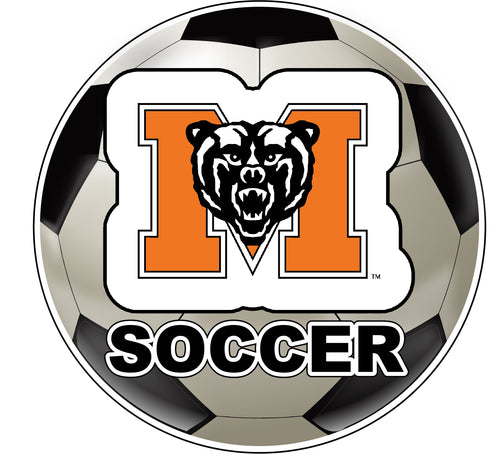 Mercer University 4-Inch Round Soccer Ball NCAA Soccer Passion Vinyl Sticker