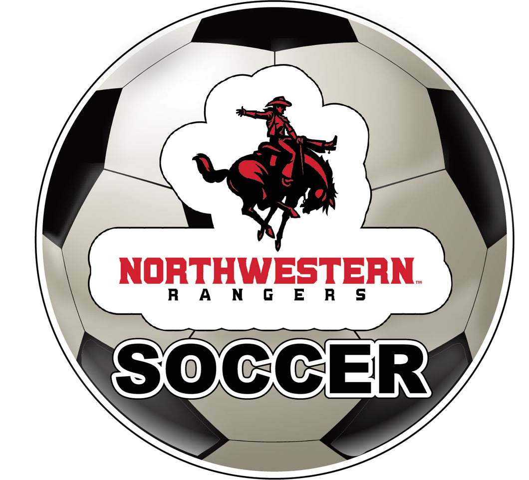 Northwestern Oklahoma State University 4-Inch Round Soccer Ball NCAA Soccer Passion Vinyl Sticker