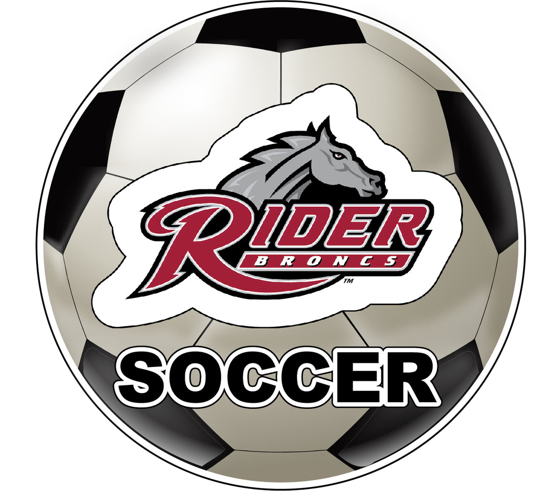 Rider University Broncs 4-Inch Round Soccer Ball NCAA Soccer Passion Vinyl Sticker