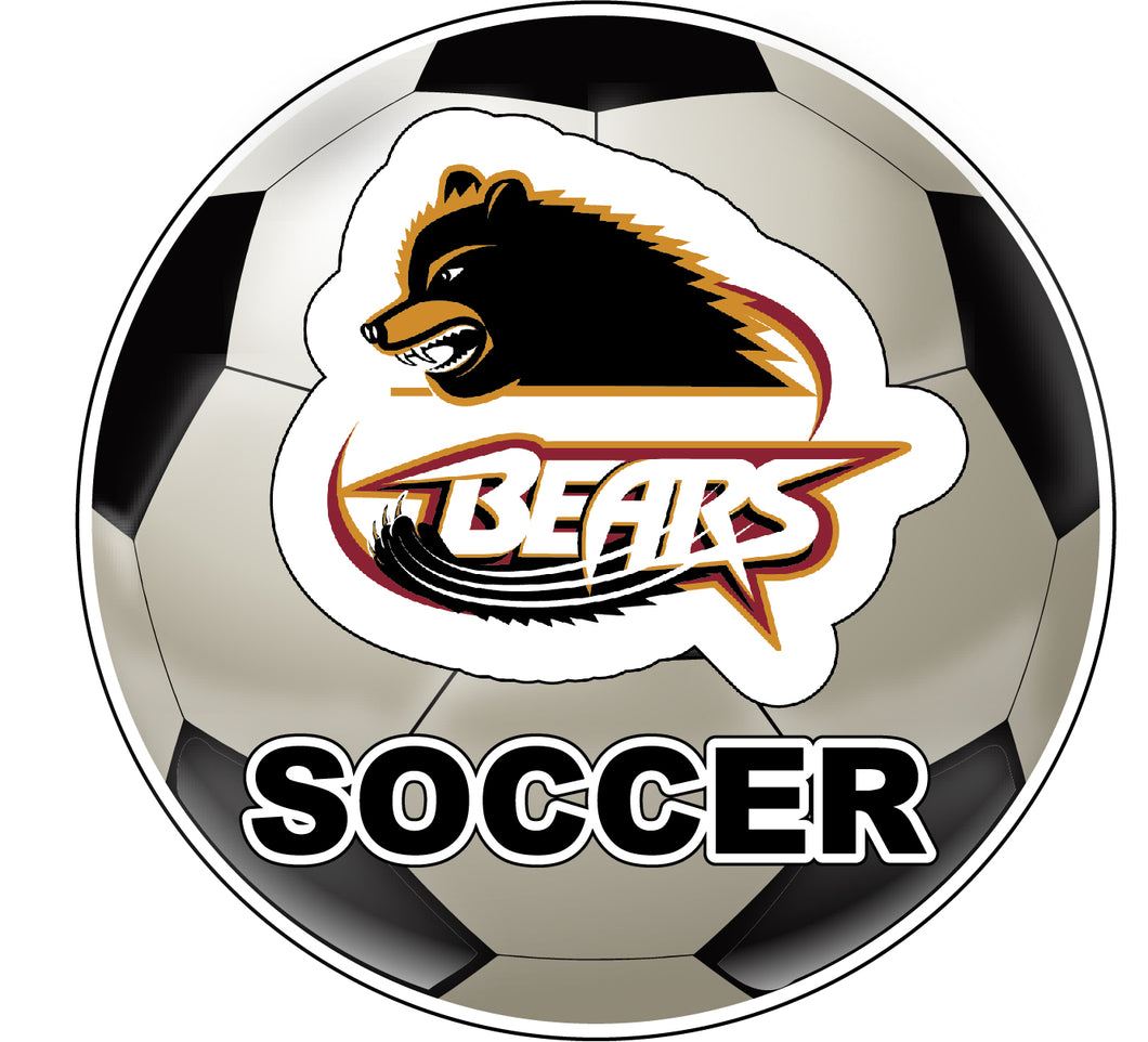 Shaw University Bears 4-Inch Round Soccer Ball NCAA Soccer Passion Vinyl Sticker