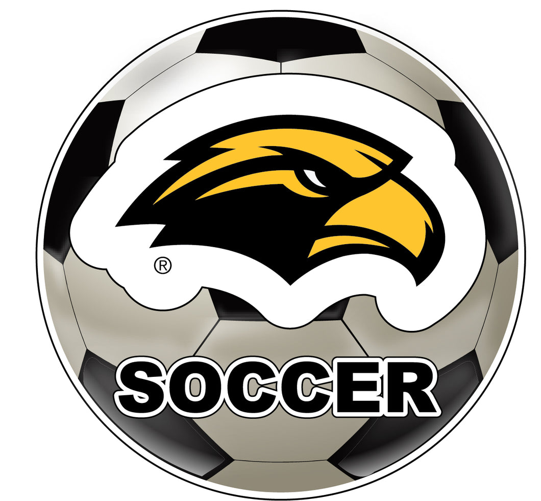 Southern Mississippi Golden Eagles 4-Inch Round Soccer Ball NCAA Soccer Passion Vinyl Sticker