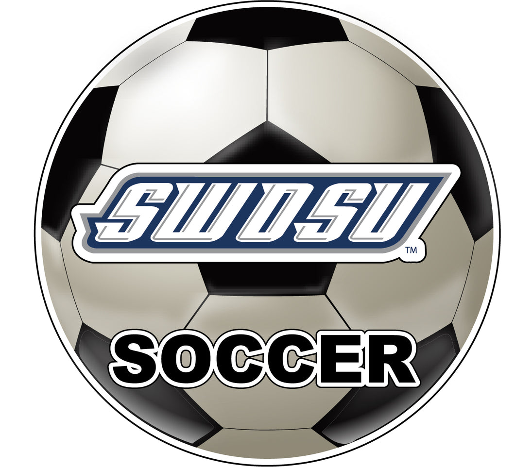 Southwestern Oklahoma State University 4-Inch Round Soccer Ball NCAA Soccer Passion Vinyl Sticker