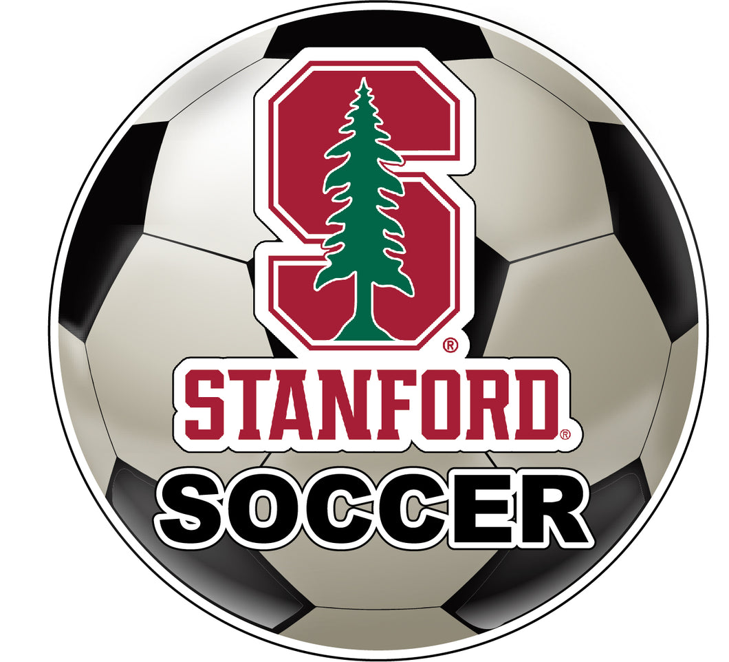 Stanford University 4-Inch Round Soccer Ball NCAA Soccer Passion Vinyl Sticker