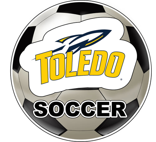 Toledo Rockets 4-Inch Round Soccer Ball NCAA Soccer Passion Vinyl Sticker