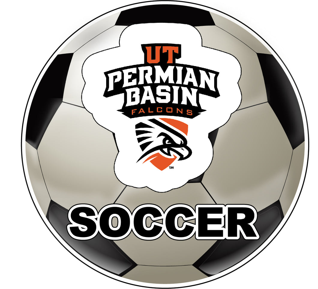 University of Texas of the Permian Basin 4-Inch Round Soccer Ball NCAA Soccer Passion Vinyl Sticker