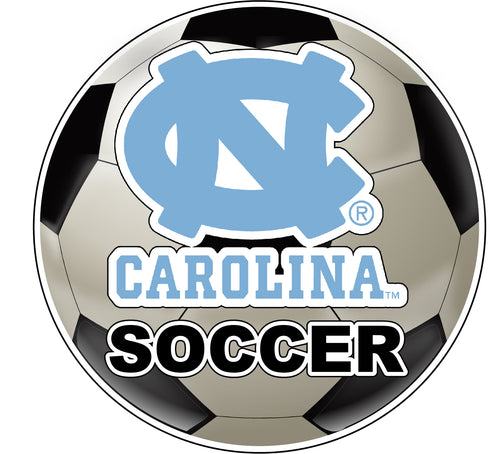 UNC Tar Heels 4-Inch Round Soccer Ball NCAA Soccer Passion Vinyl Sticker