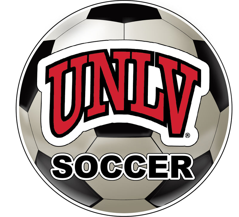 UNLV Rebels 4-Inch Round Soccer Ball NCAA Soccer Passion Vinyl Sticker