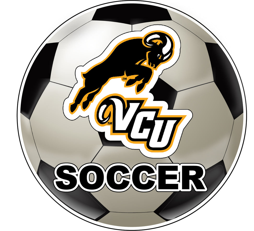 Virginia Commonwealth 4-Inch Round Soccer Ball NCAA Soccer Passion Vinyl Sticker