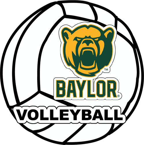 Baylor Bears 4-Inch Round Volleyball NCAA Vinyl Decal Sticker for Fans, Students, and Alumni