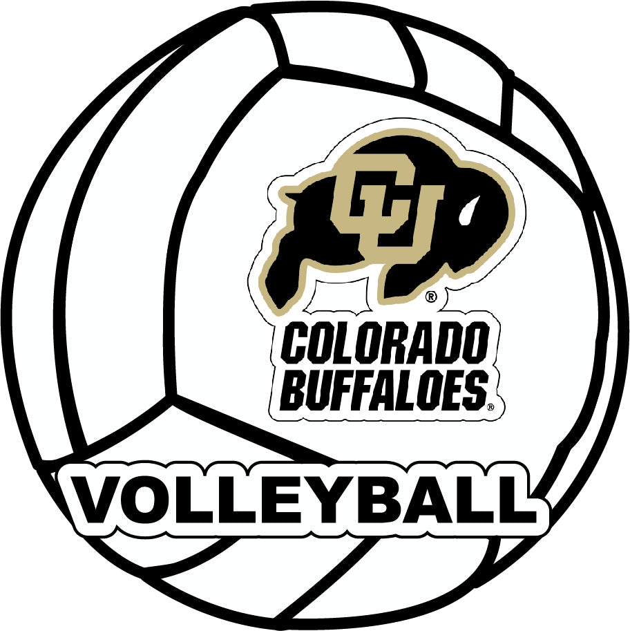Colorado Buffaloes 4-Inch Round Volleyball Vinyl Decal Sticker