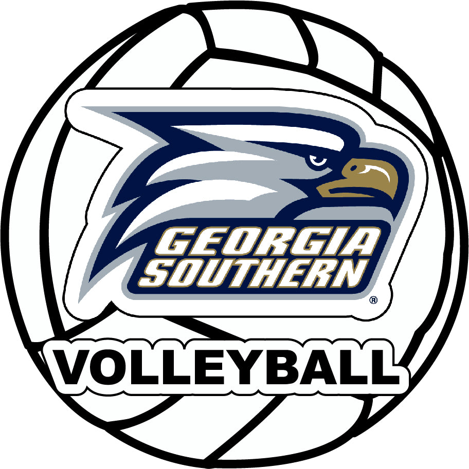 Georgia Southern Eagles 4-Inch Round Volleyball NCAA Vinyl Decal Sticker for Fans, Students, and Alumni