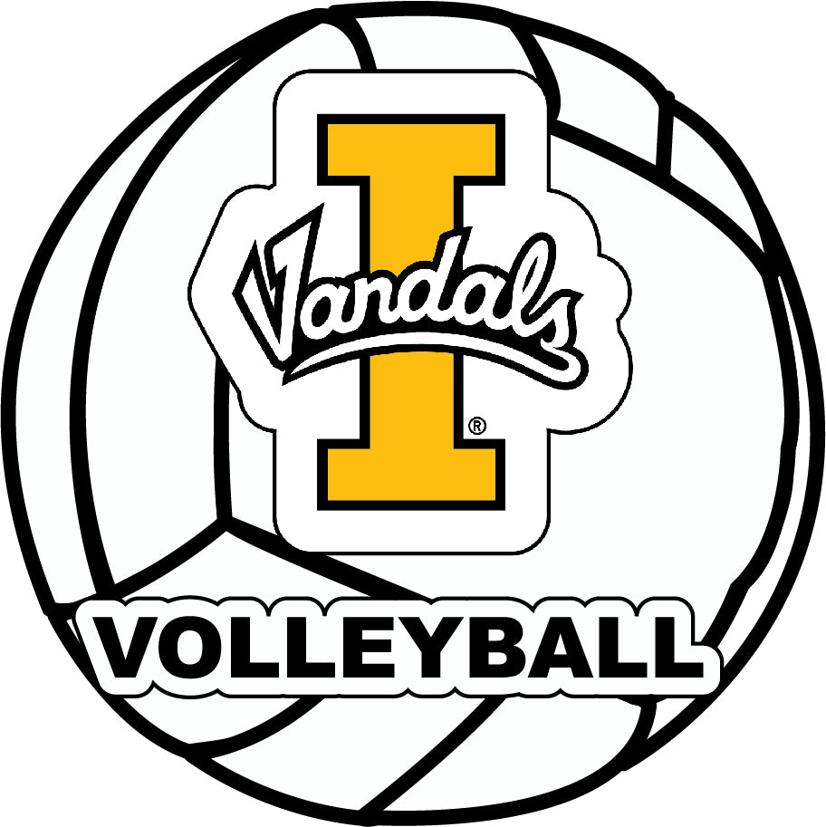 Idaho Vandals 4-Inch Round Volleyball NCAA Vinyl Decal Sticker for Fans, Students, and Alumni