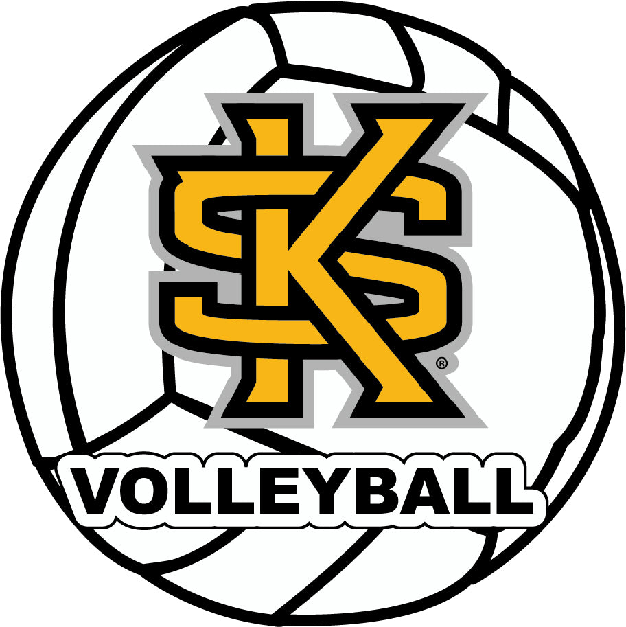 Kennesaw State University 4-Inch Round Volleyball NCAA Vinyl Decal Sticker for Fans, Students, and Alumni