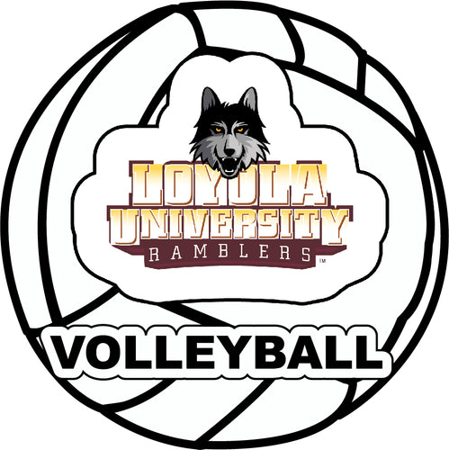 Loyola University Ramblers 4-Inch Round Volleyball NCAA Vinyl Decal Sticker for Fans, Students, and Alumni