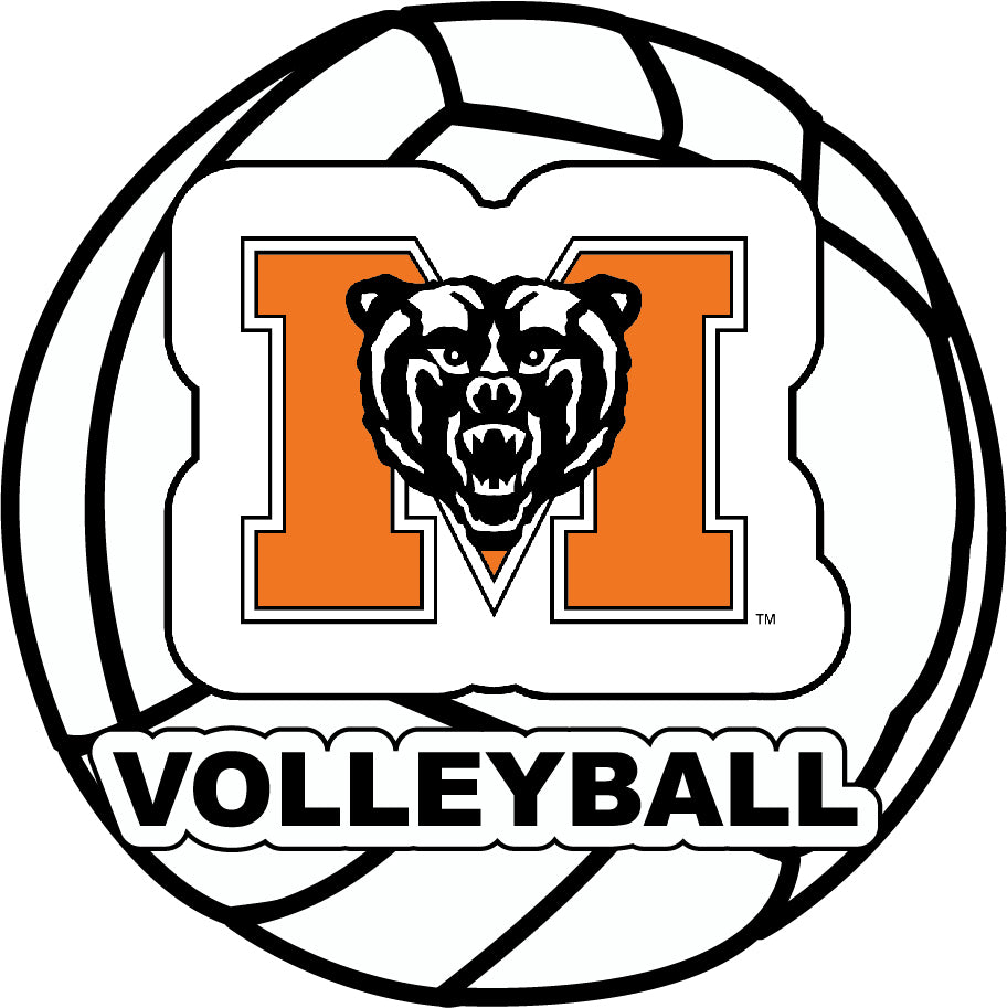 Mercer University 4-Inch Round Volleyball NCAA Vinyl Decal Sticker for Fans, Students, and Alumni